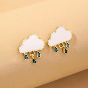 Rain cloud earrings